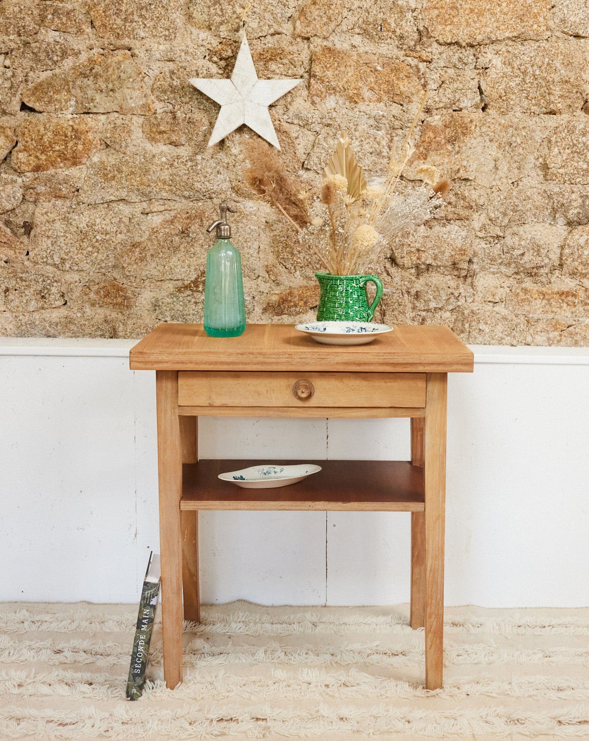 Table d'appoint en bois Francine N°1024 - Bon état, DEBONGOUT
