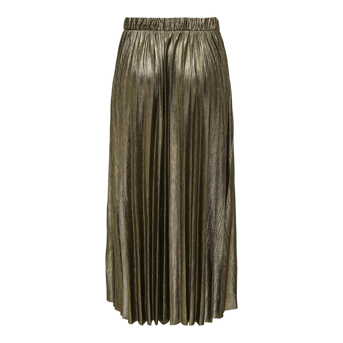 Pleated midi skirt gold best sale