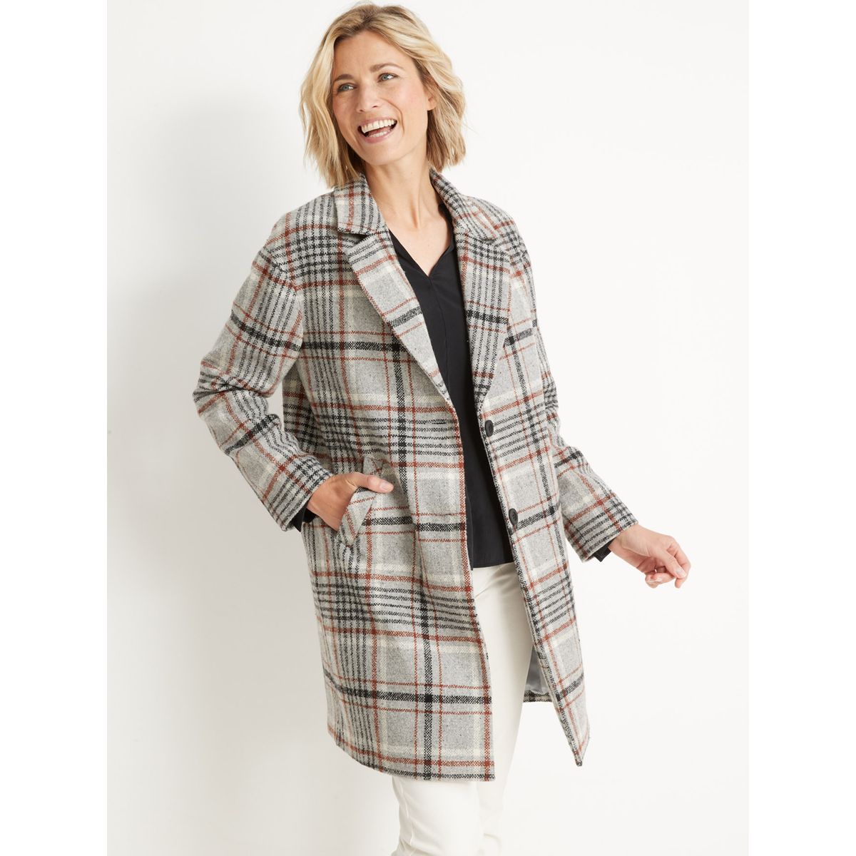 la redoute manteau femme carreaux