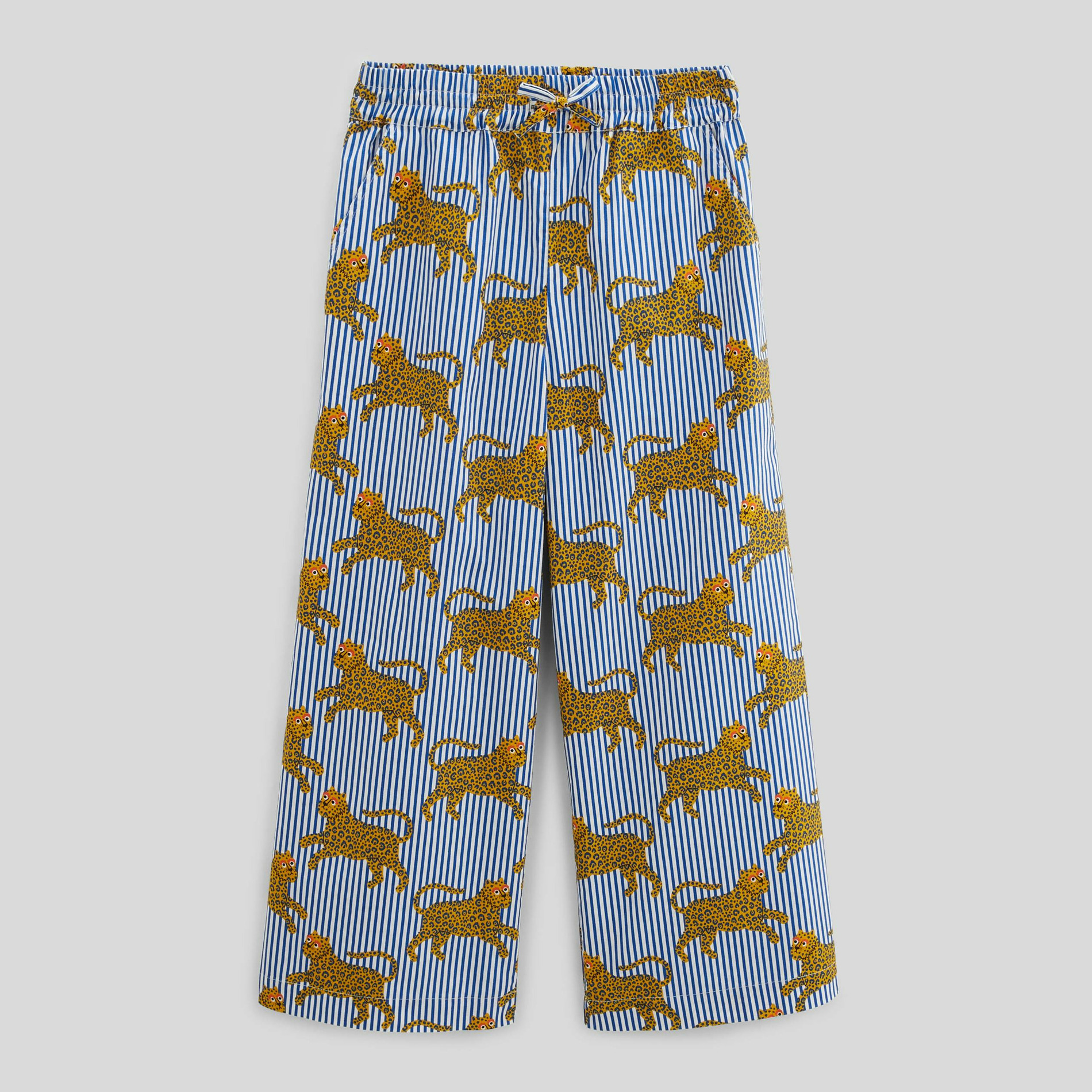 Pantalon imprimé en coton, MONOPRIX