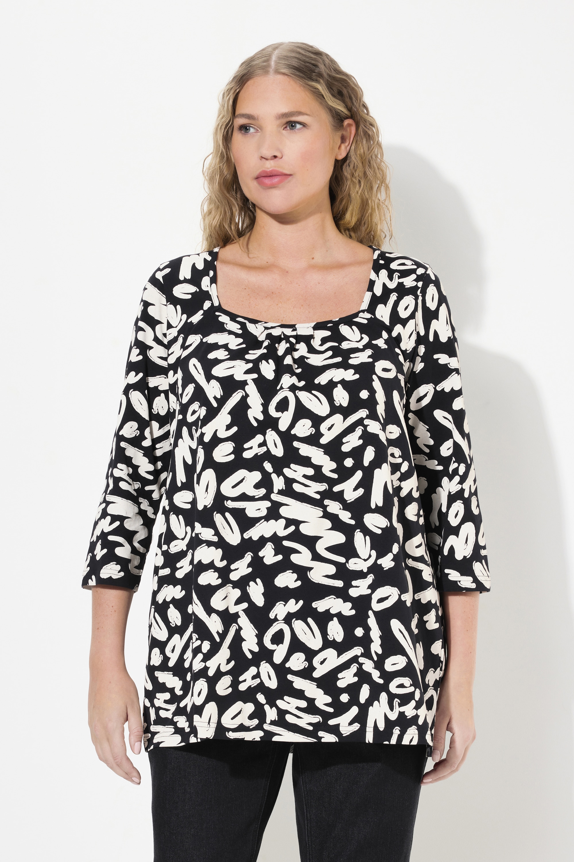 T-shirt avec plis fantaisie, ULLA POPKEN