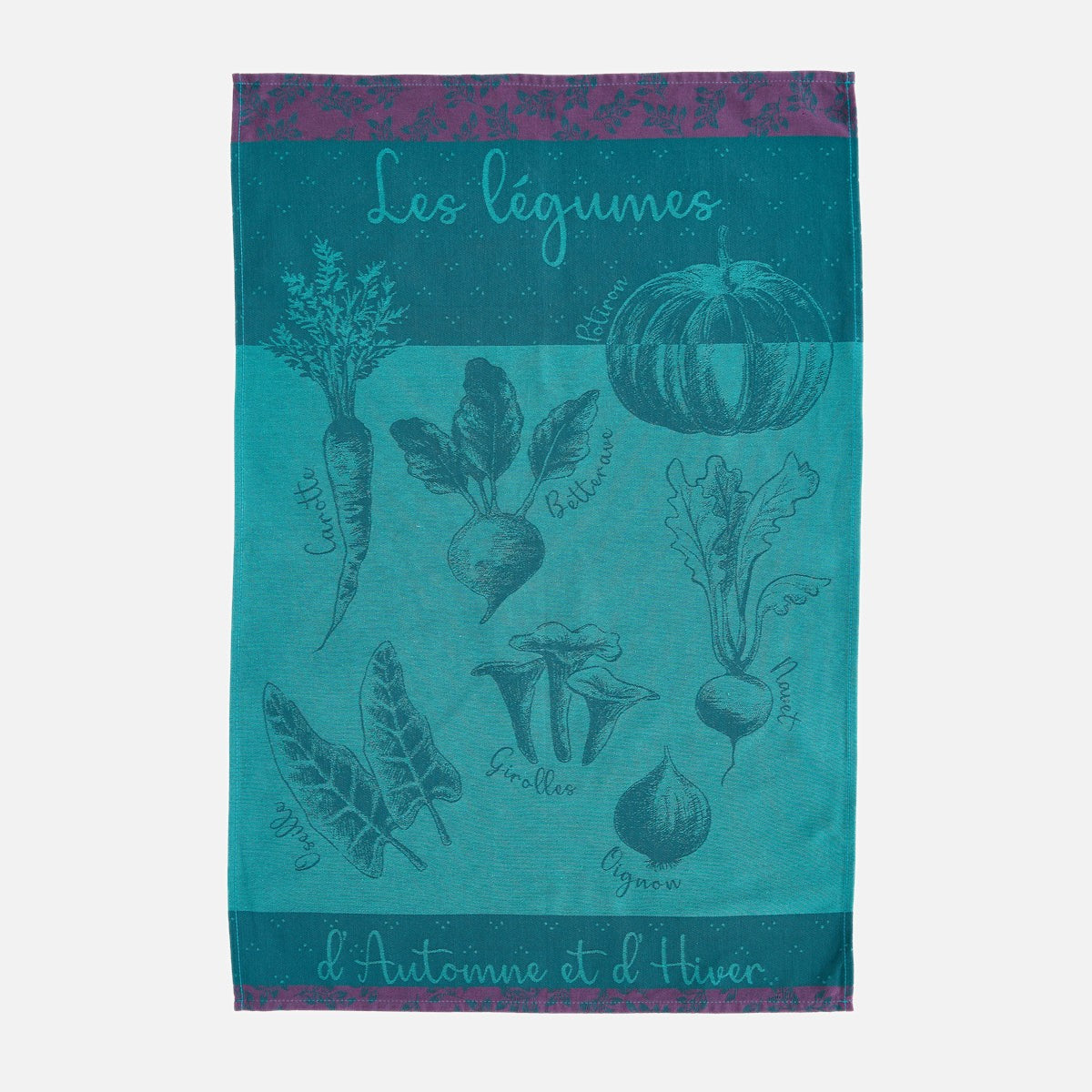 Torchon jacquard en coton POTAGER D'HIVER, COUCKE