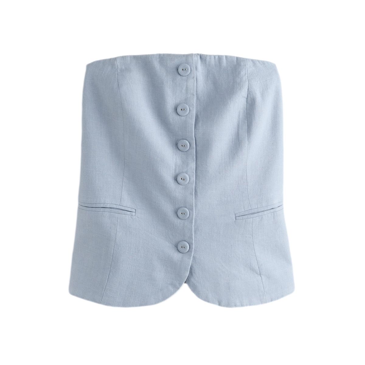 Gilet bandeau en lin mélangé, NEXT