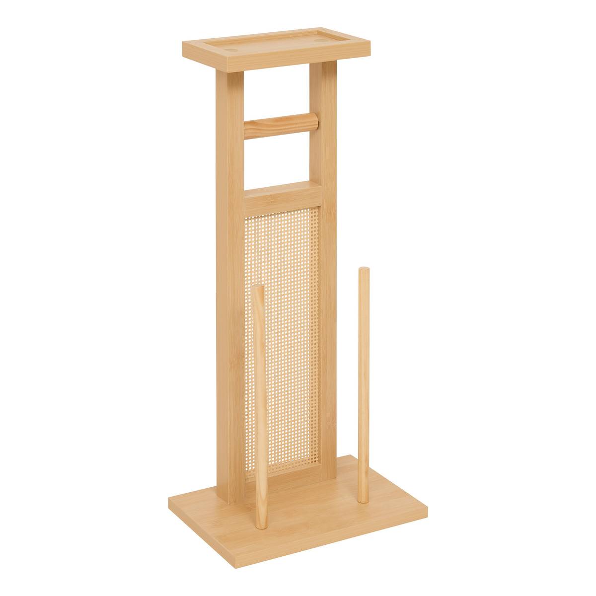 Dérouleur papier toilette avec tablette en cannage CANE, 5FIVE SIMPLY SMART