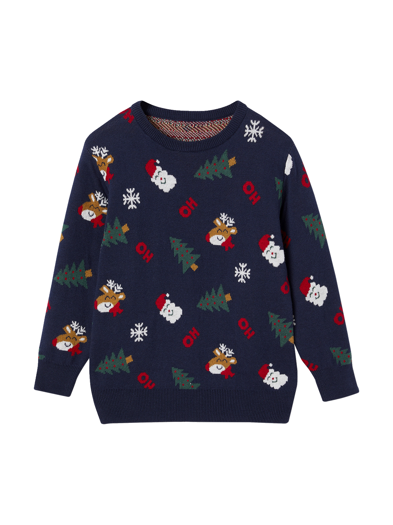 Pull Noël jacquard motifs ludiques, VERTBAUDET