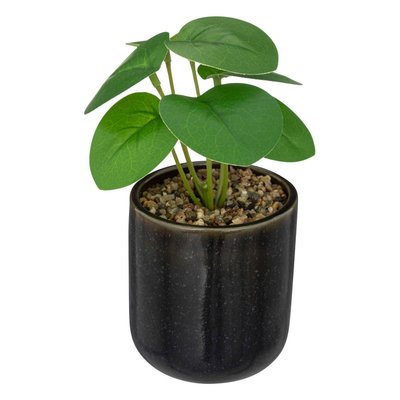 Plante artificielle - pot en céramique - H16 cm ATMOSPHERA