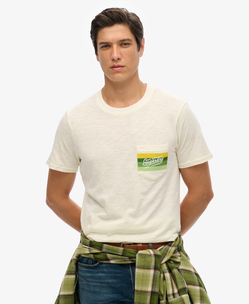 T-shirt à rayures et logo Cali, SUPERDRY