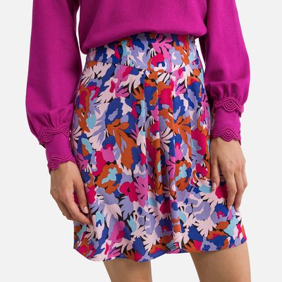 Fer Mini Skirt in Multicolour Floral Print SUNCOO
