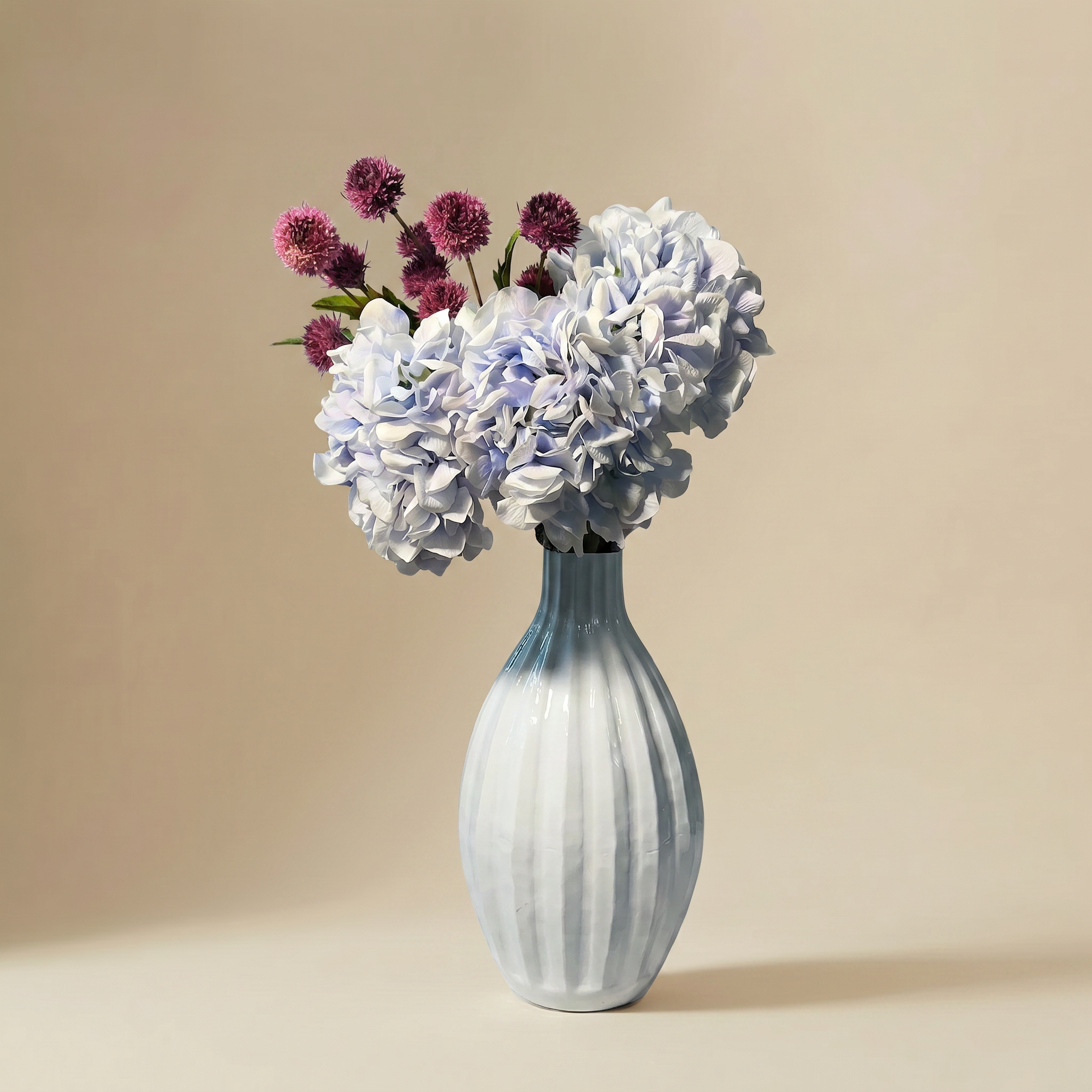 Bouquet de 5 tiges d'hortensia artificiel H62, SIA