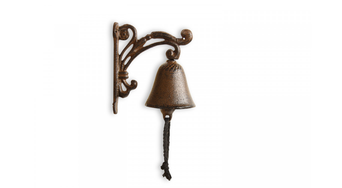 Cloche Fonte Marron 11x7x13cm, DECORATION D’AUTREFOIS