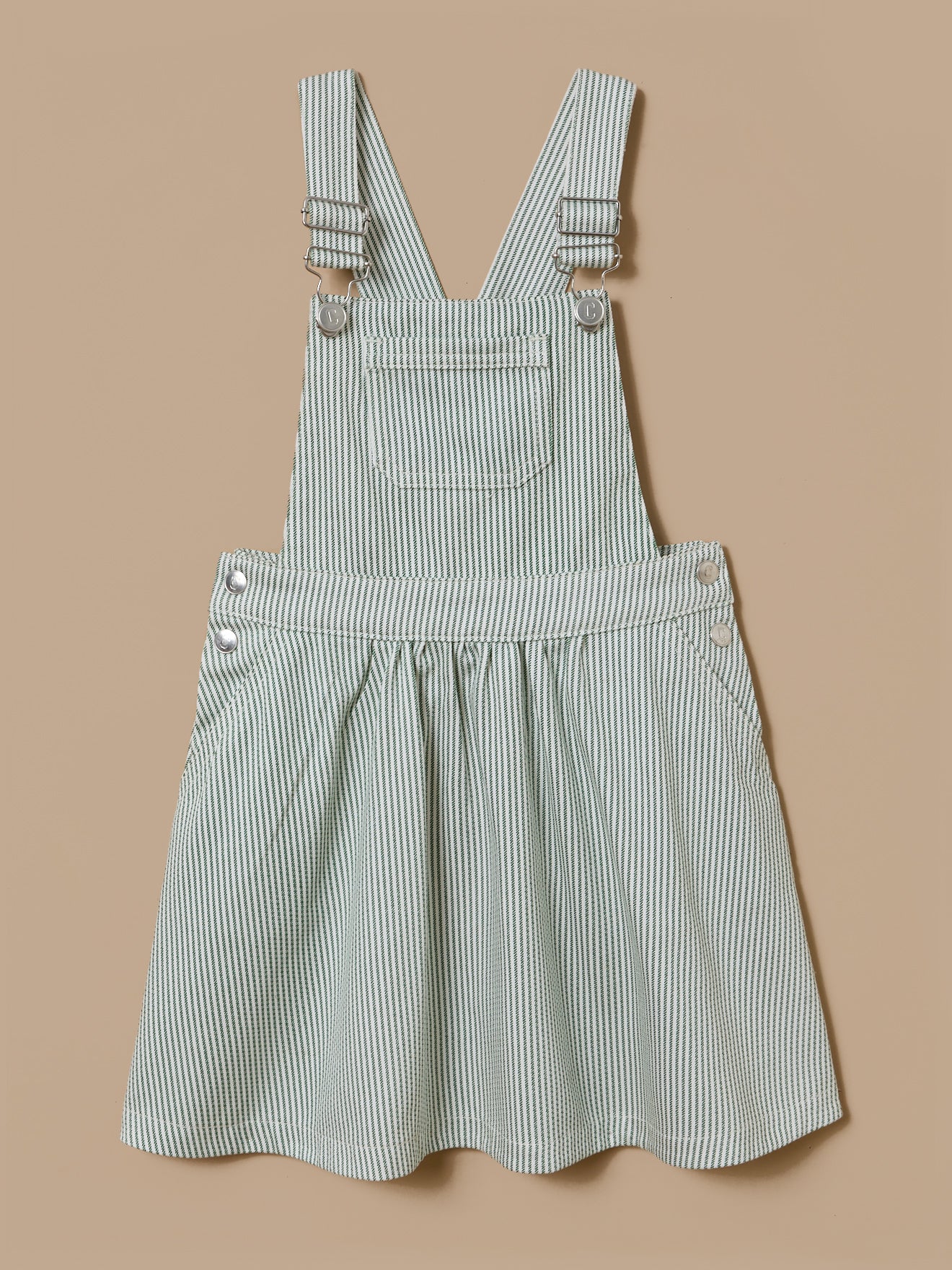 Robe salopette denim rayée, CYRILLUS