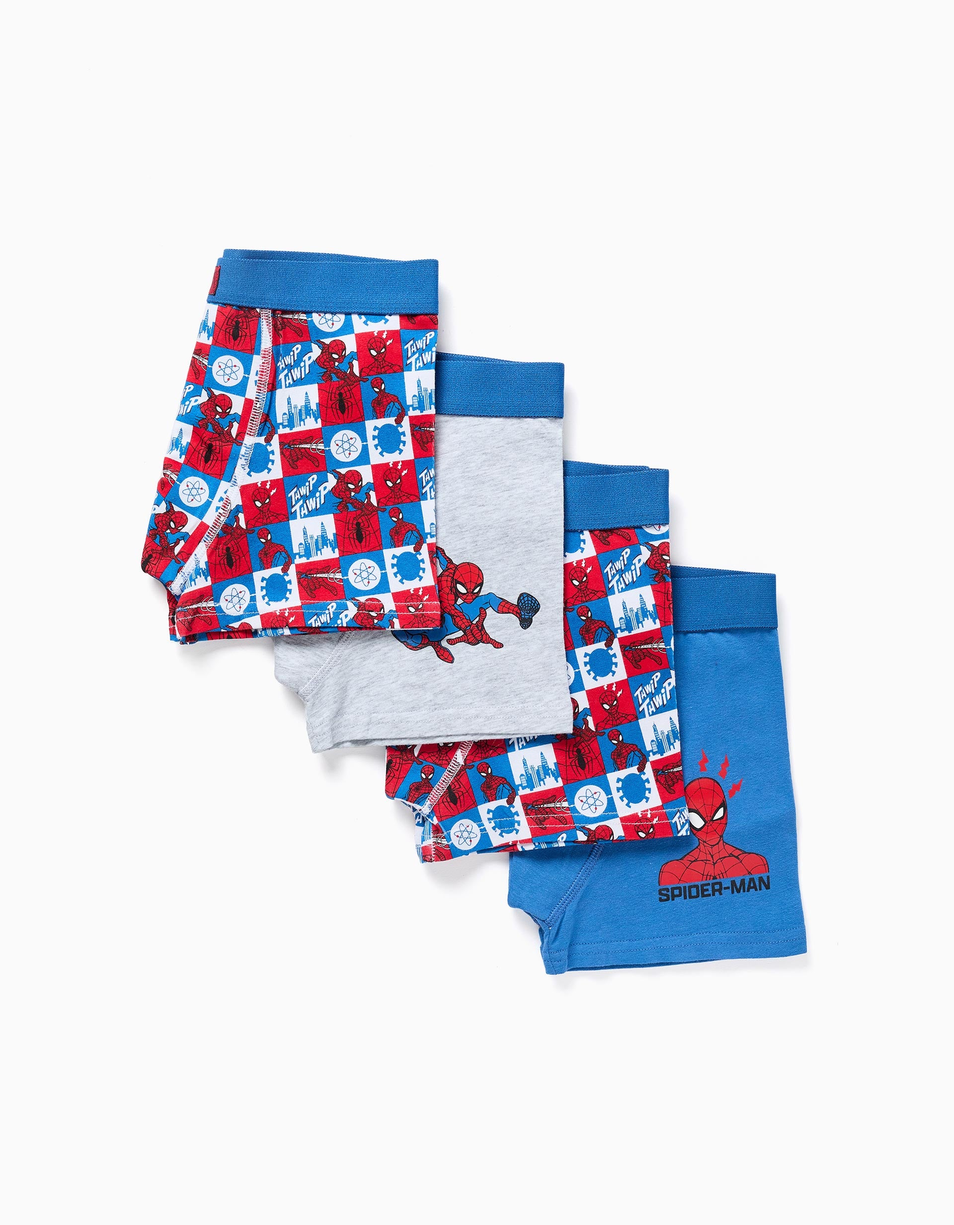 Lot de 4 boxers en coton avec motifs Spider-Man, ZIPPY