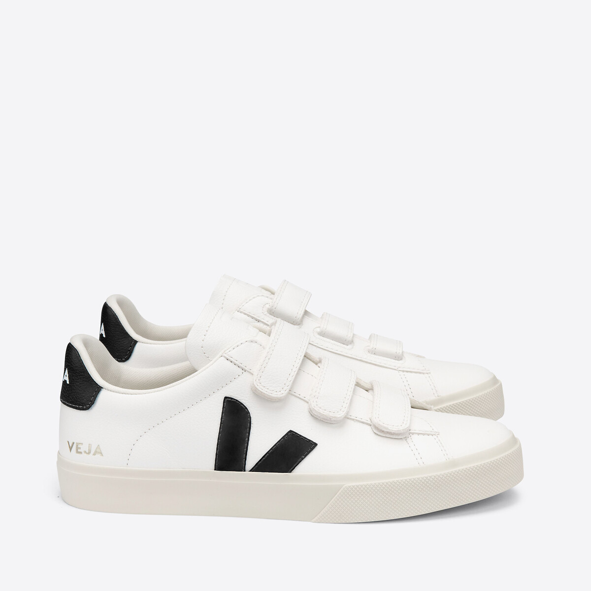 Recife Chrome Free Flatform Trainers in Leather with Touch ’n’ Close Fastening