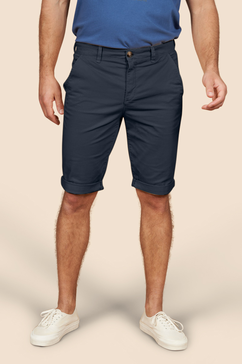 Bermuda chino en gabardine unie, MCS