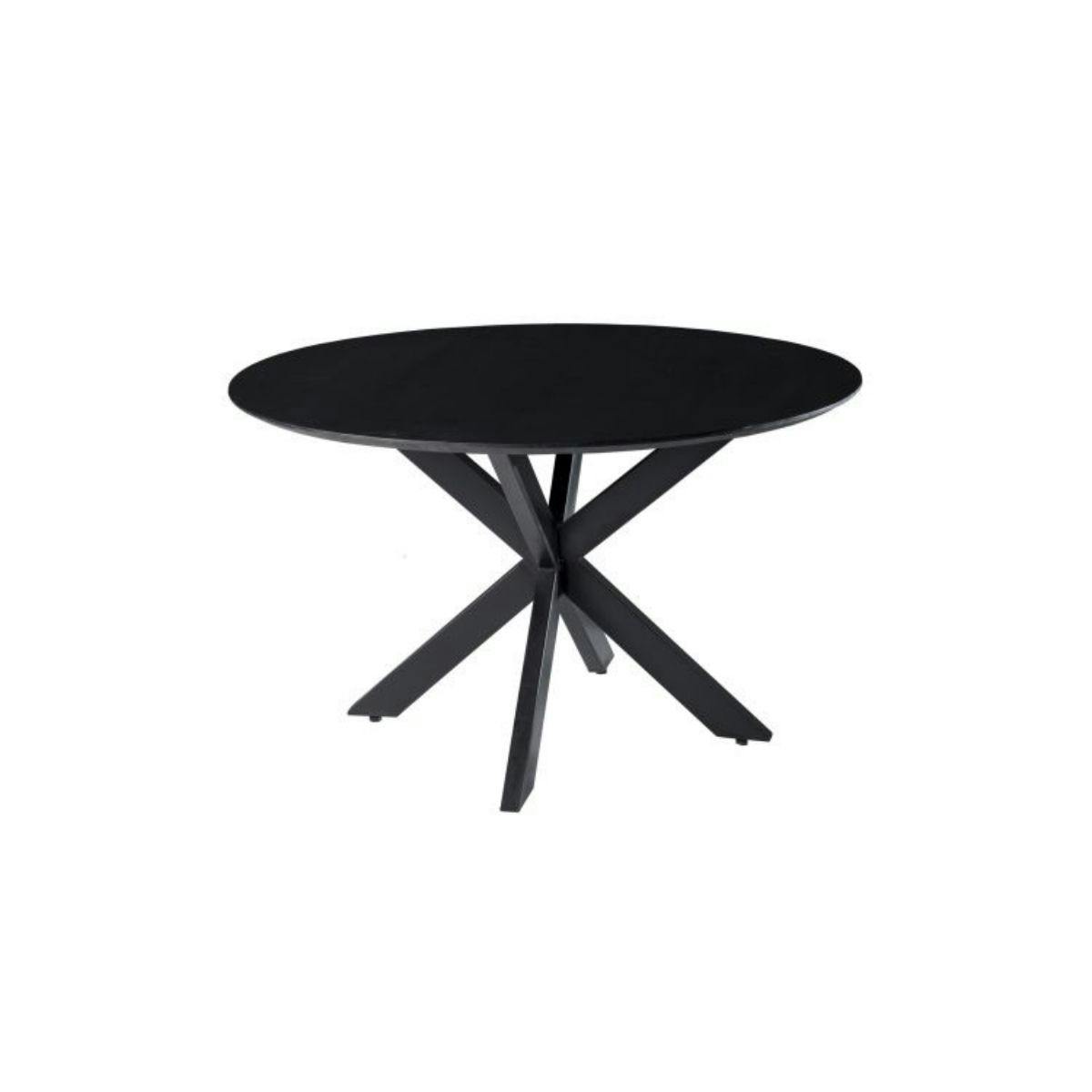 Table à manger ronde marbre noir Ø150 cm DUOMO, PIER IMPORT