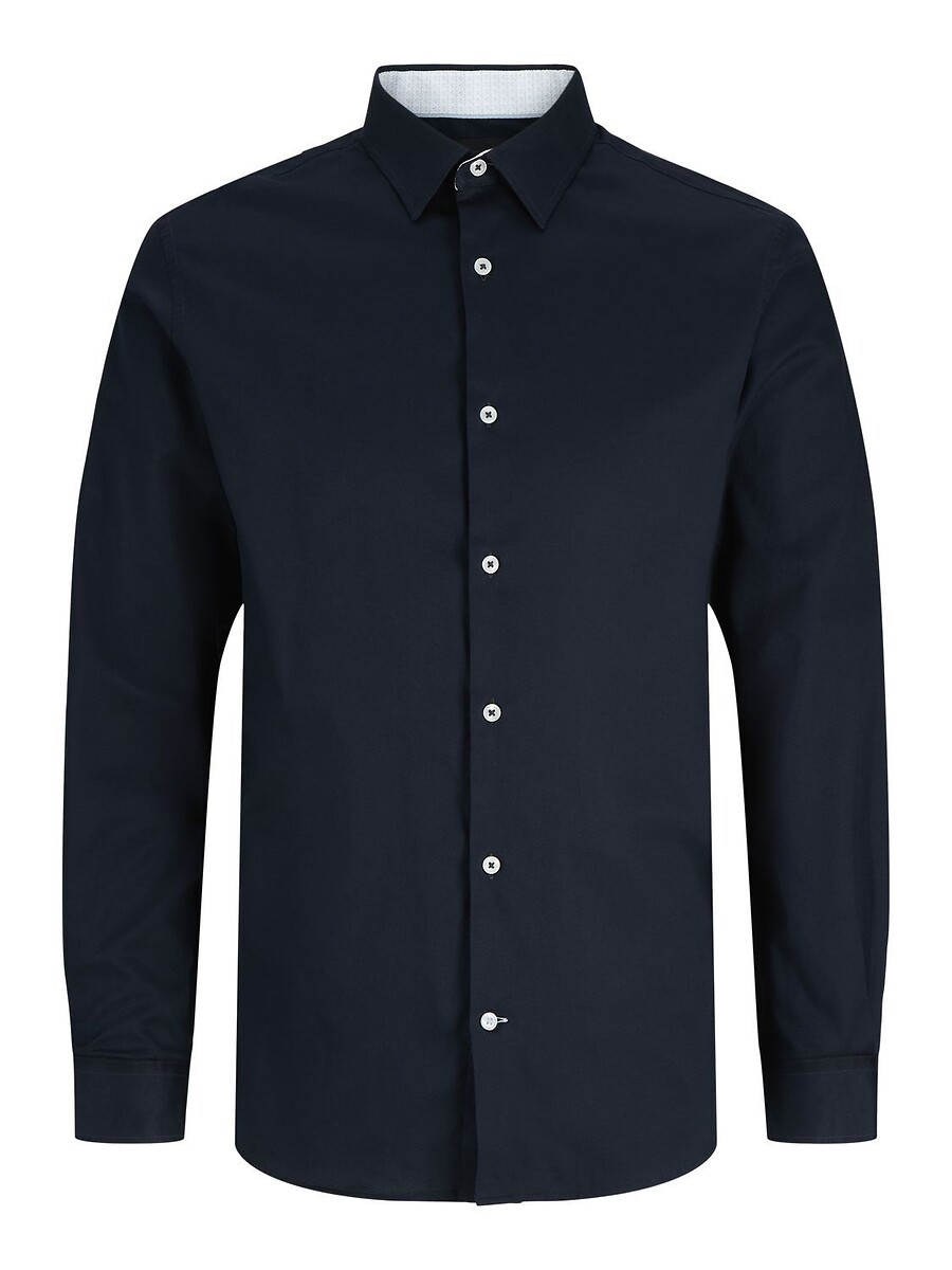 Chemise boutons contrastants, manches longues, JACK & JONES