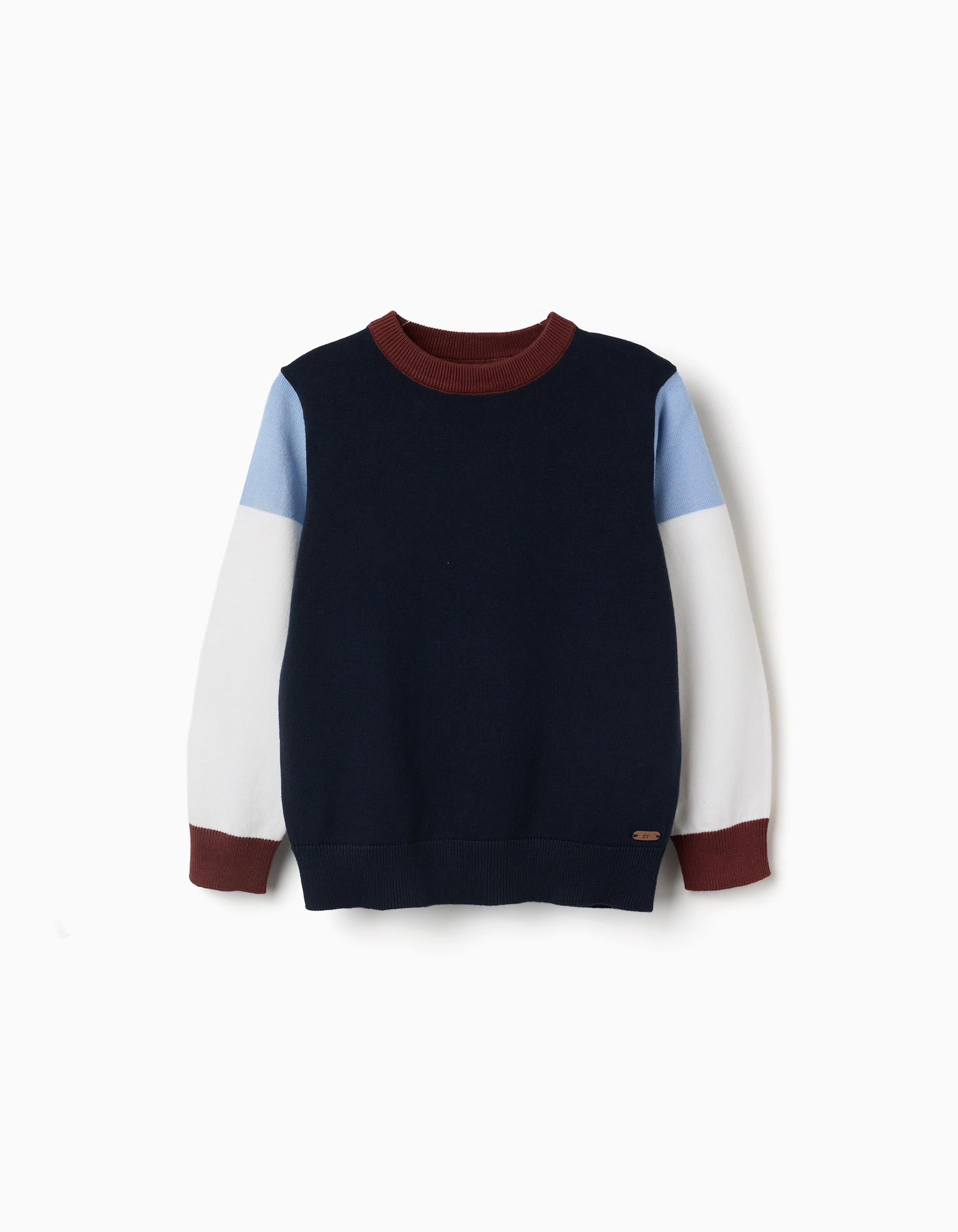 Pull en maille à blocs de couleur, ZIPPY