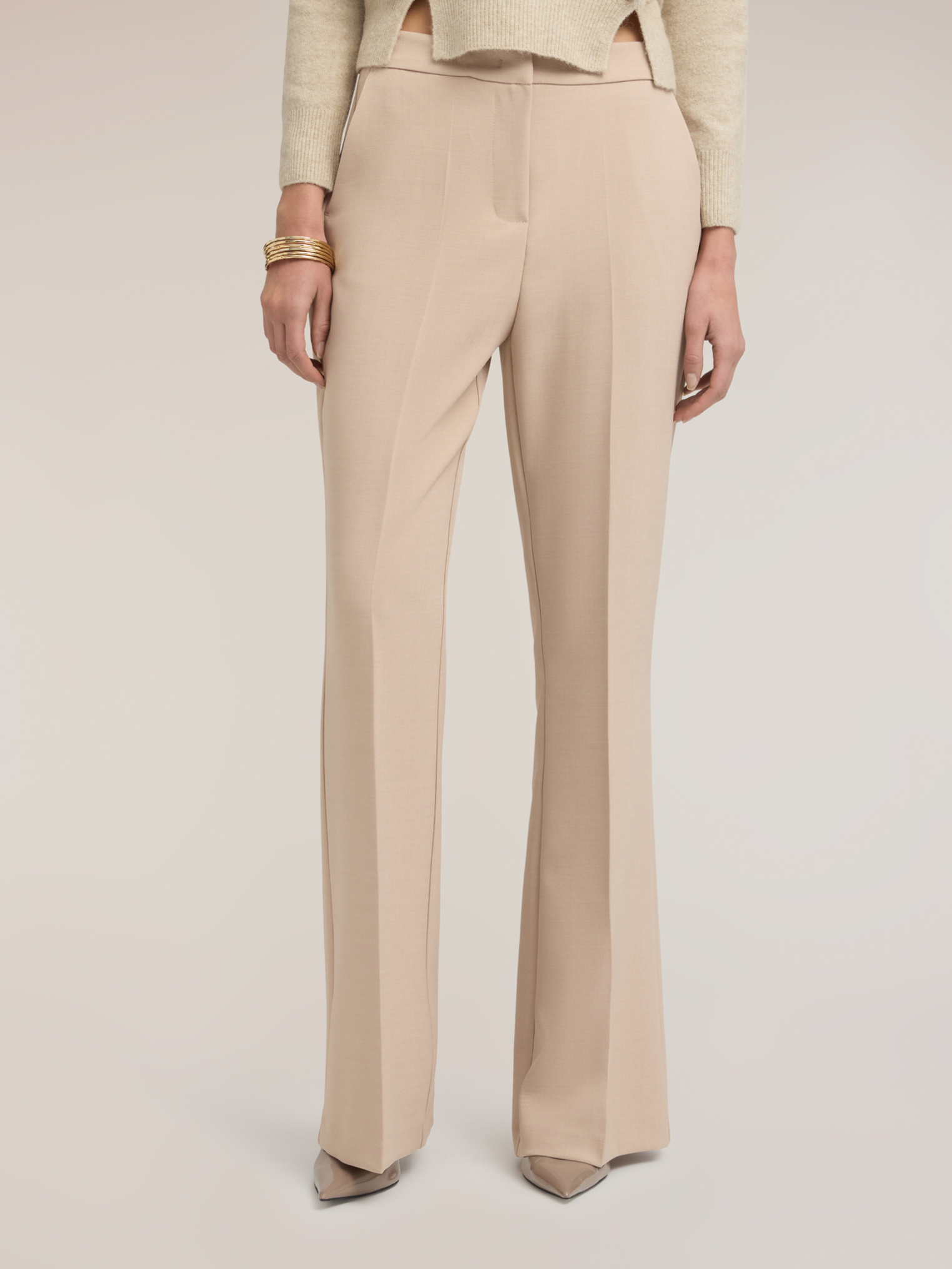 Pantalon flare avec pli marqué, MOTIVI