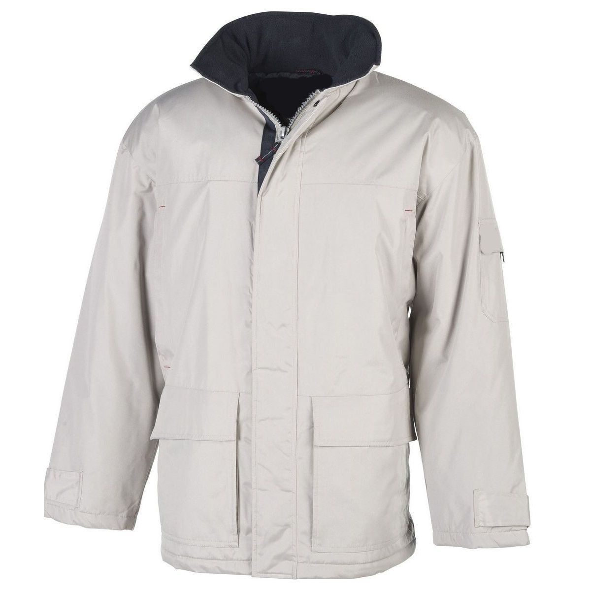 Parka Imperméable Noir Avec Capuche Et Doublure Fourrure – Taille Ajustable 38 à 46, Neuf Sans étiquette