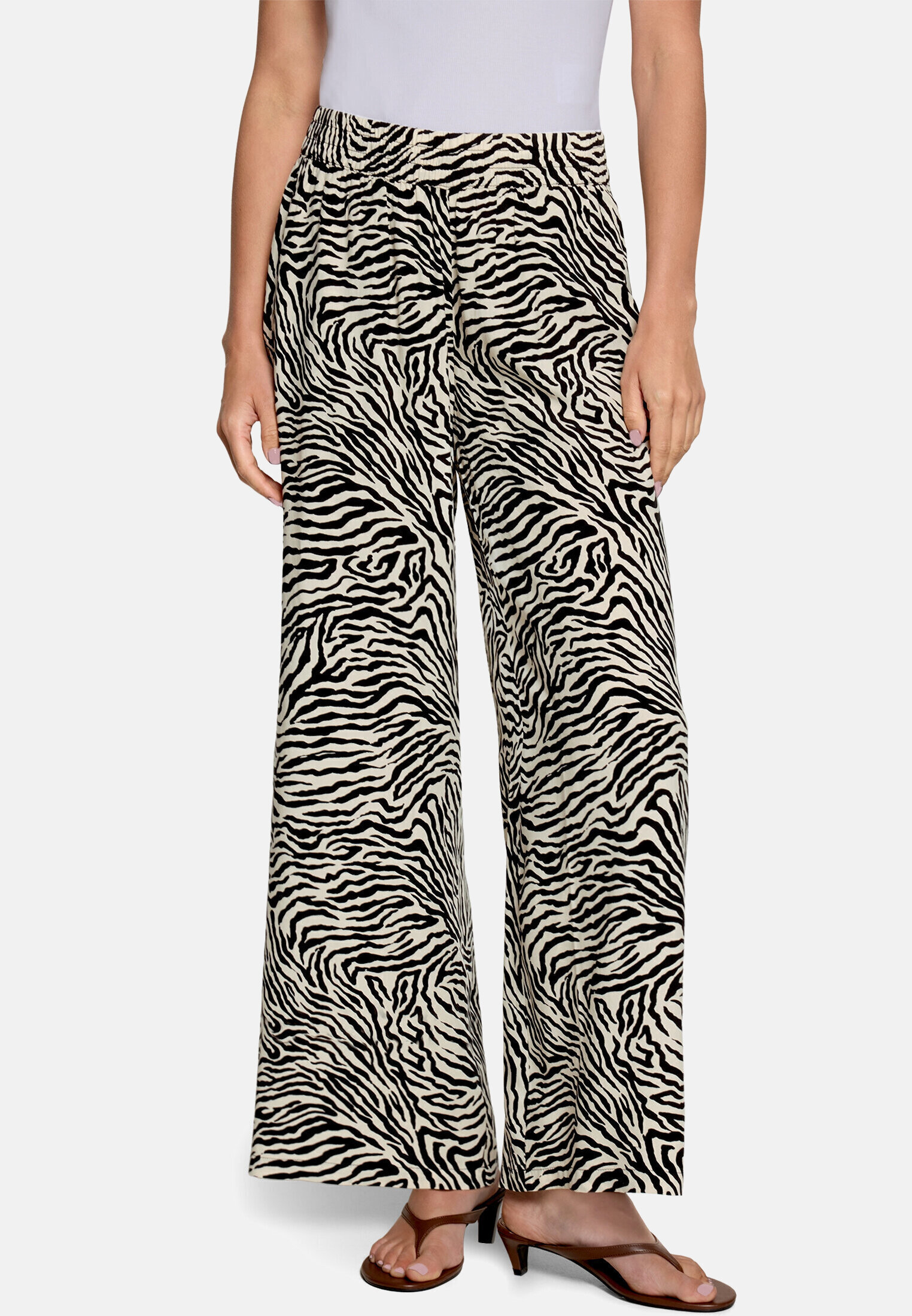 Pantalon à enfiler à jambes larges, ZERO