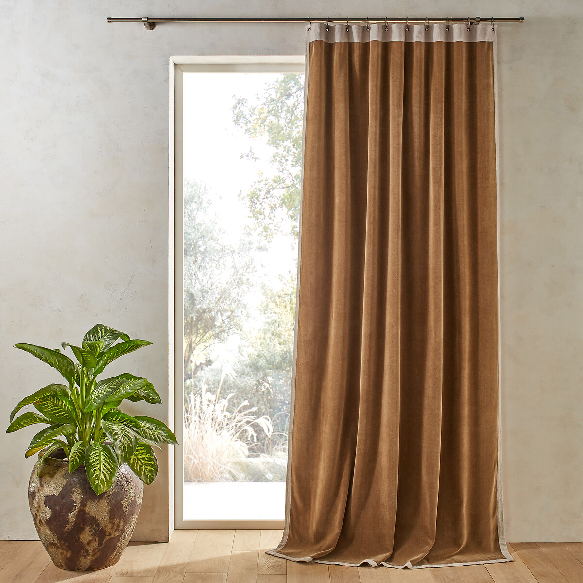 Venita Cotton Velvet and Linen Curtain