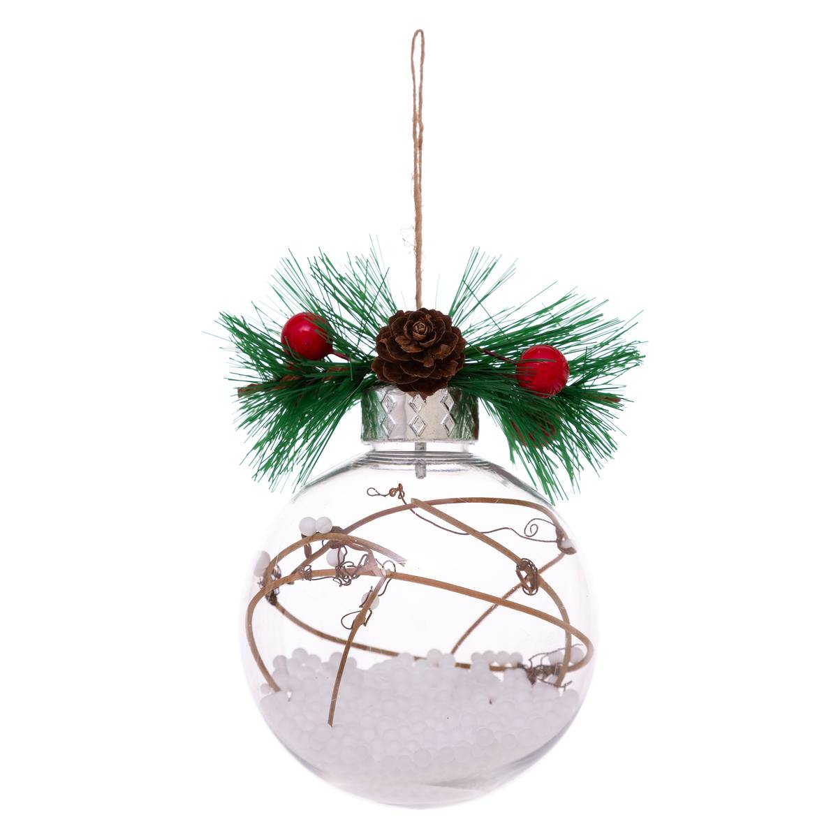 Boule de Noël Transparent Décoration 8 cm, FEERIC LIGHTS & CHRISTMAS