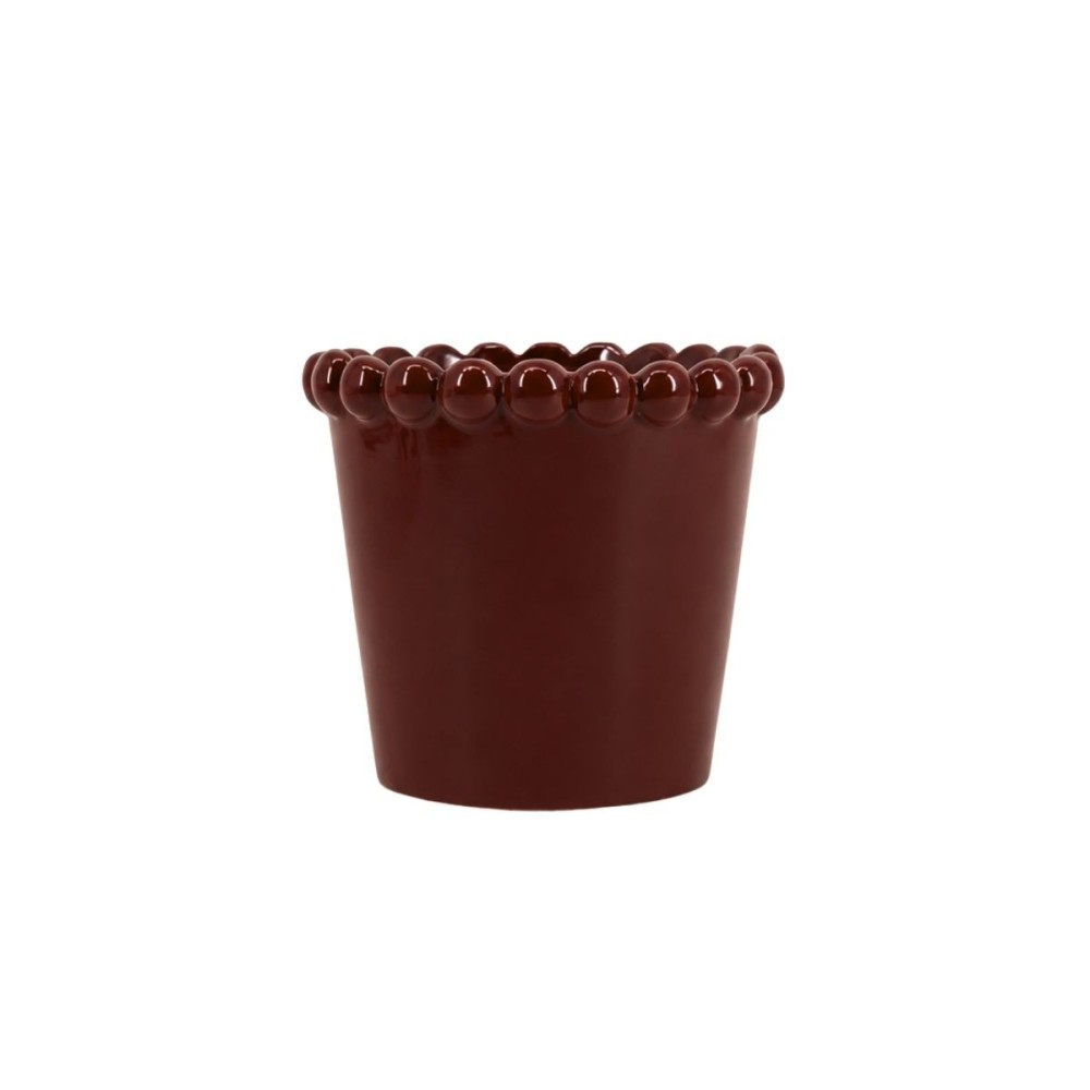 Cache-pot en céramique avec perles 16cm, ORNAMI