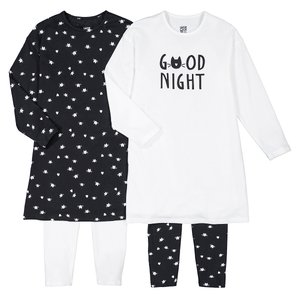 Set van 2 pyjama's met nachthemd, katprint LA REDOUTE COLLECTIONS image