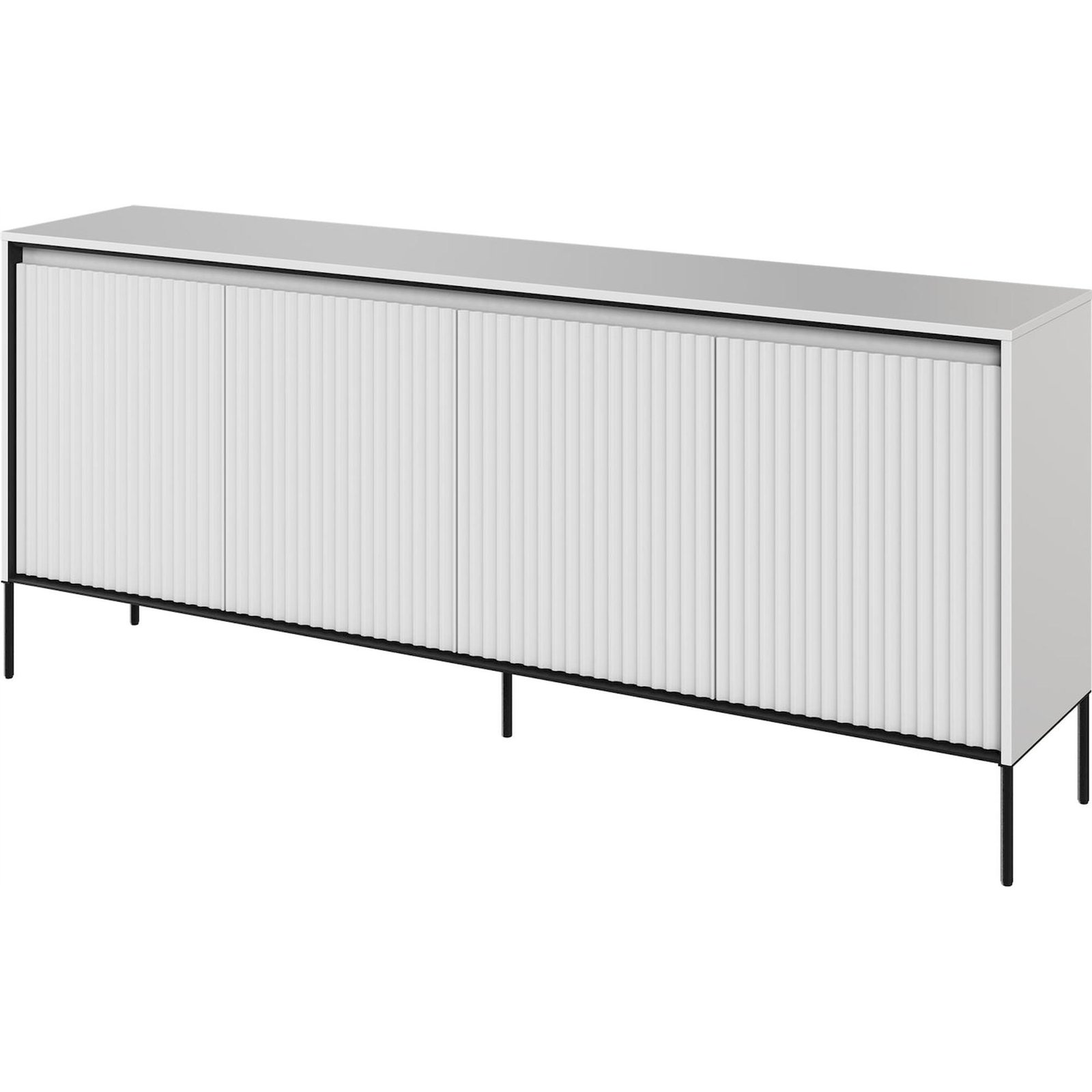 Buffet bas 4 portes métal avec LED TREND, RECOLLECTION