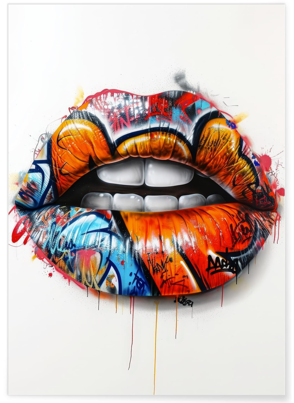 Affiche Lèvres Graffiti Pop Art, L'AFFICHERIE