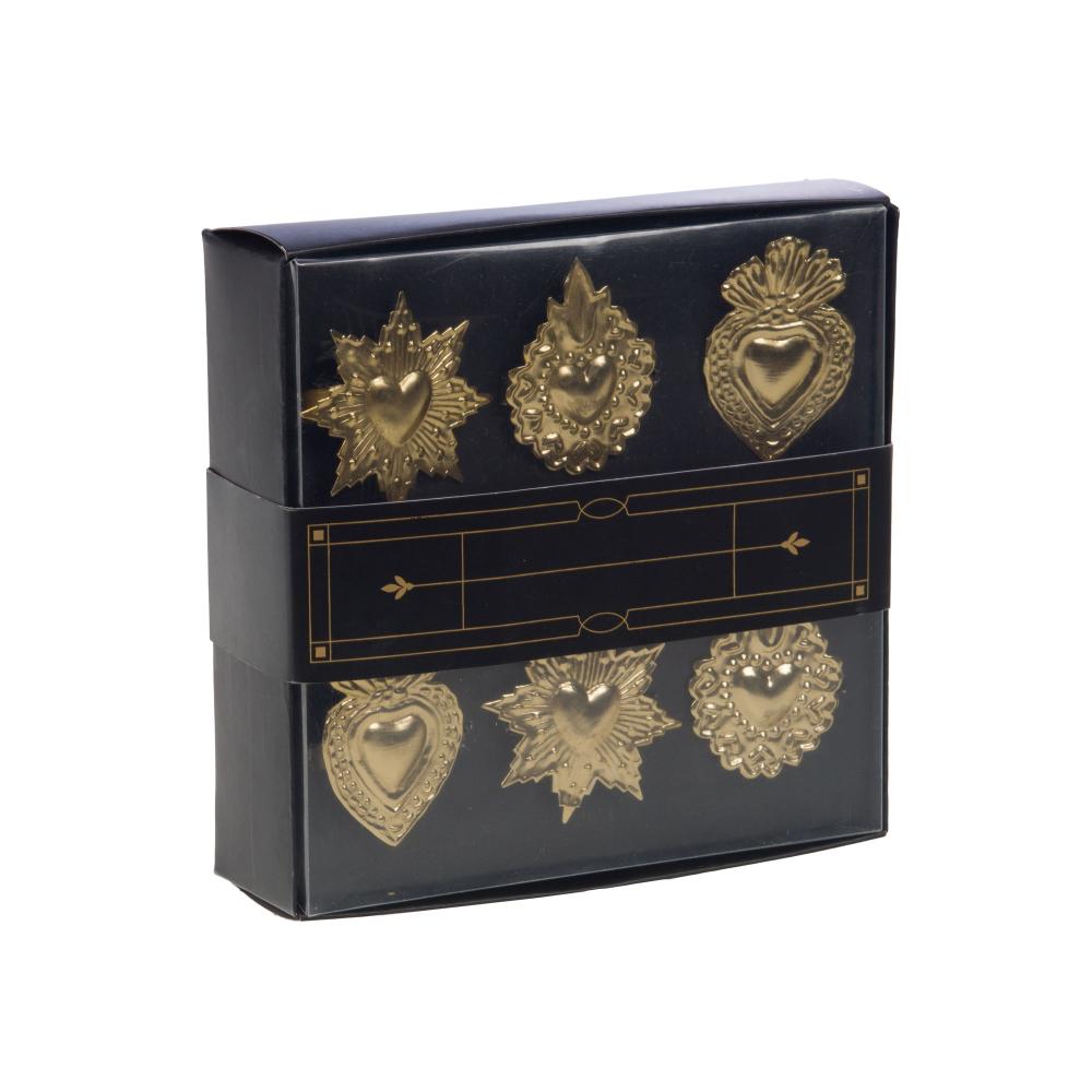 Coffret de 6 ronds de serviettes Exvoto, AMADEUS