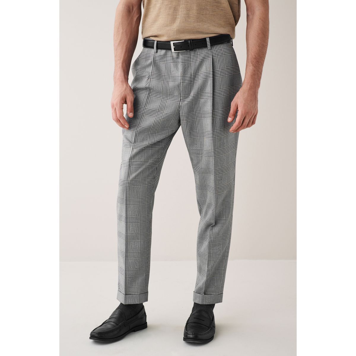 Chino on sale carreaux homme