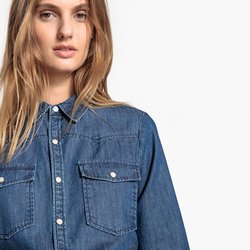Camisa denim, manga larga La Redoute Collections