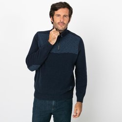 pull col cheminée zippé homme