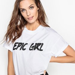Tee shirt col rond en coton La Redoute Collections | La Redoute Tee shirt col rond en coton La Redoute Collections | La Redoute