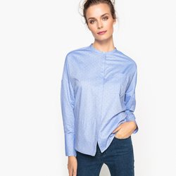 Camisa con cuello mao, estampado triángulos La Redoute Collections