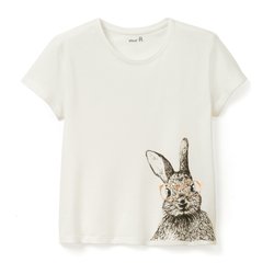 Camiseta con estampado de conejo 3-12 años La Redoute Collections