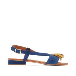 wide fit navy flat sandals