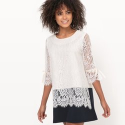 Платье двухцветное из кружева MOLLY BRACKEN Платье двухцветное из кружева MOLLY BRACKEN