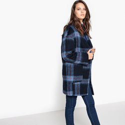 Abrigo ovoide de cuadros La Redoute Collections
