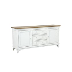 meuble en bois blanc vieilli