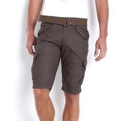 Schott | La Redoute Bermuda multipoches et sa ceinture sangle SCHOTT