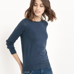 Jersey de punto fino con cuello redondo La Redoute Collections