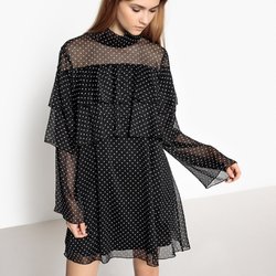 Платье с воланами, принт в горошек La Redoute Collections - Платья Платье с воланами, принт в горошек La Redoute Collections