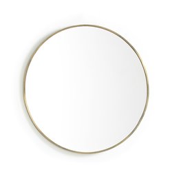 Espelho de metal dourado Ø80 cm, Caligone