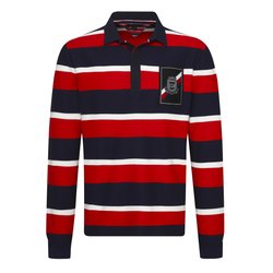 Polo rugby, corte direito, às riscas
