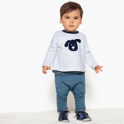 Sudadera con aplicación de rizo, 0 meses - 2 años La Redoute Collections