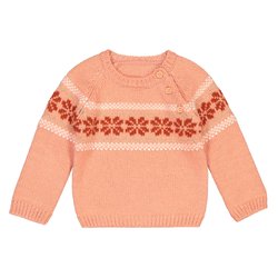 Rundhals-Pullover mit Jacquardmuster, 1 Monat - 4 Jahre