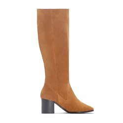 Bottes cuir talon haut La Redoute Collections