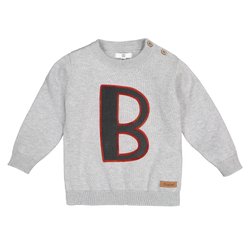 Rundhalspullover, Buchstabenprint, 1 Monat - 4 Jahre